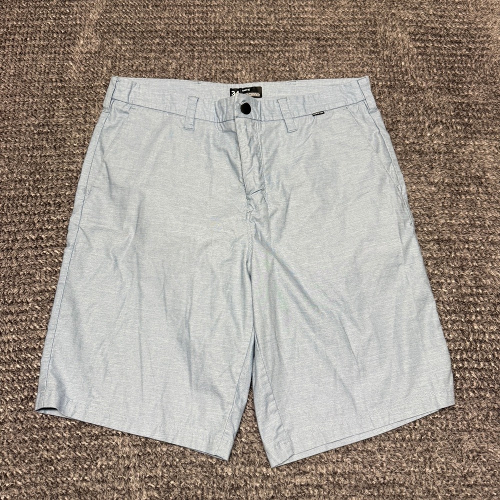 Hurley Light Blue Flat Front Men's Shorts